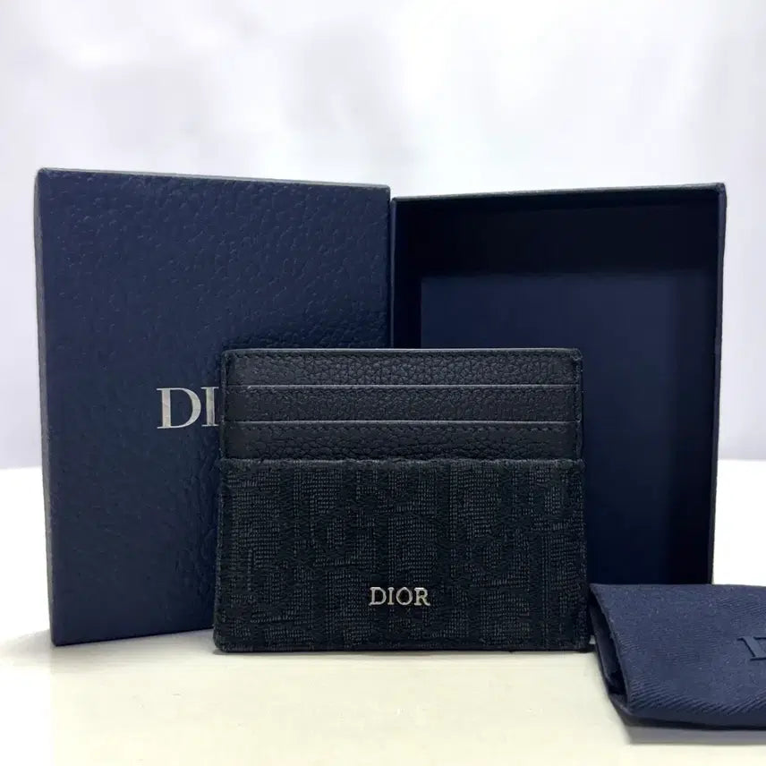 [BUNJANG] Dior Black Dior Oblique Jacquard Card Holder / 디올 오블리크 카드지갑