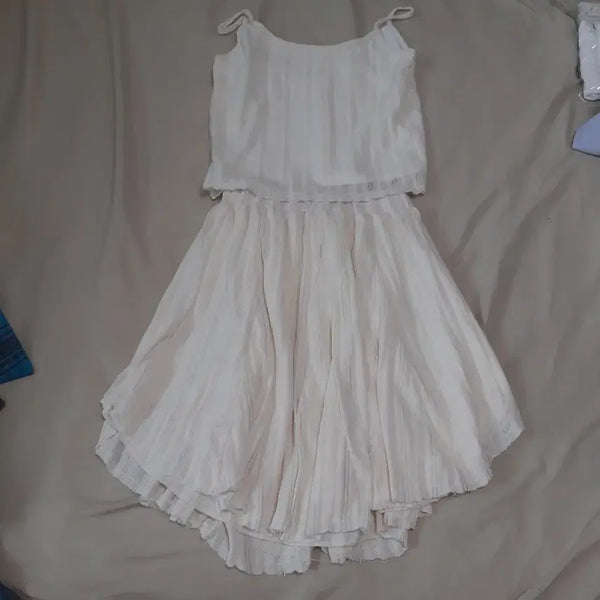 [BUNJANG] ETOI Lace Dress Set Two-Piece Ivory / 에트이 레이스 원피스 세트 상하 투피스 새상품