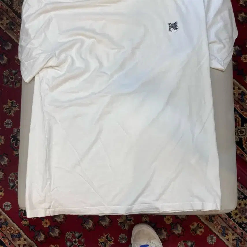 [BUNJANG] Maison Kitsuné Signature Logo White T-Shirt / 메종키츠네 시그니처 화이트 반팔.