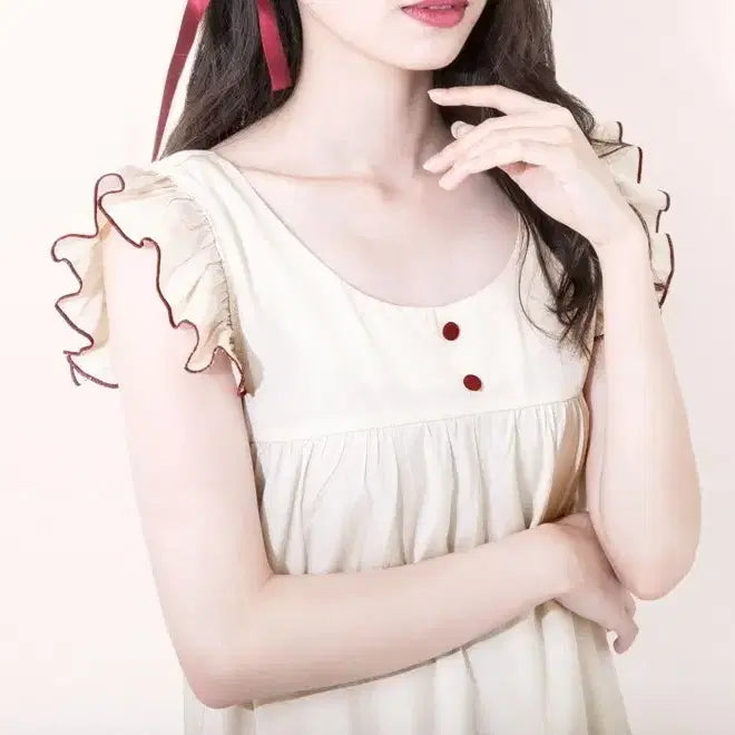[BUNJANG] MAYLA Classic Frill Dress Mori Girl Lolita Homewear / MAYLA 클래식 프릴 원피스 빈티지 모리걸 로리타 홈웨어 공주잠옷