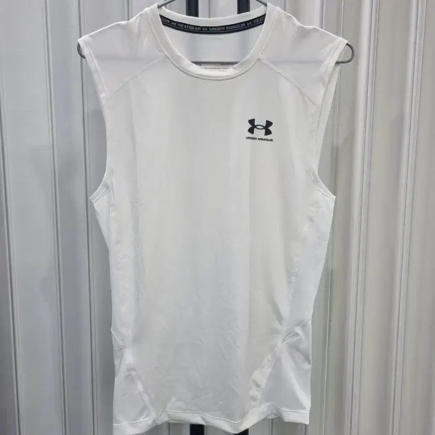 [BUNJANG] Under Armour Short Sleeve Tank Top - White / 언더아머 반팔 나시 흰색