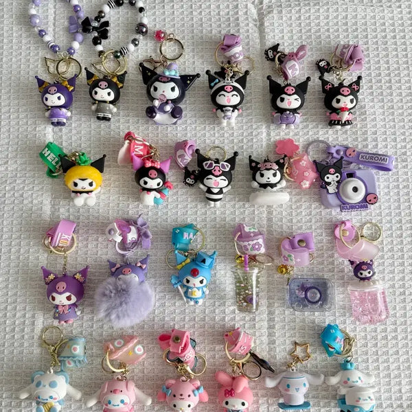 [BUNJANG] Sanrio Characters Kuromi, My Melody, Cinnamoroll Keyring Collection / 산리오 캐릭터 쿠로미 마이멜로디 시나모롤 키링 모음