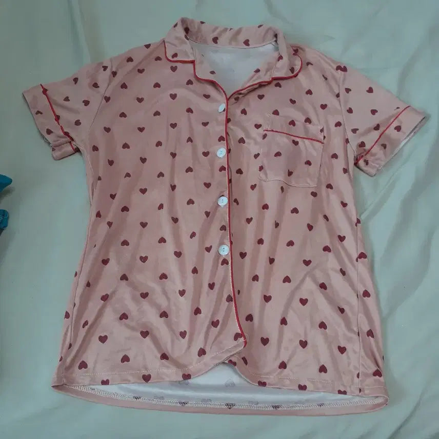 [BUNJANG] Lovely Heart Pajama Top / 러블리 하트 파자마 상의