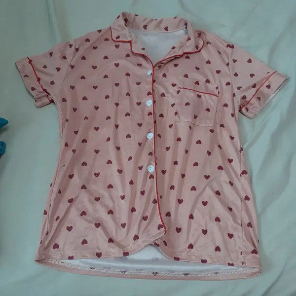 [BUNJANG] Lovely Heart Pajama Top / 러블리 하트 파자마 상의