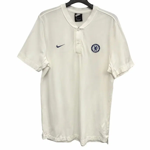 [BUNJANG] Nike Chelsea FC White Henley T-Shirt - Large / 나이키 첼시 FC 화이트 반팔 헨리넥 L