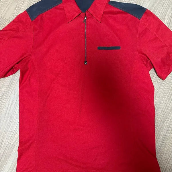 [BUNJANG] Moncler Zip-Up T-Shirt Red Men's / 몬츄라반집업티셔츠100
