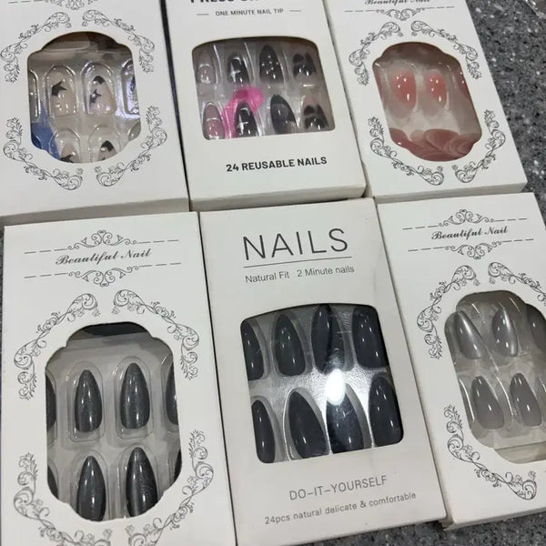 [BUNJANG] Nail Tips Set (6 pieces) / [급처] 네일팁 6개 세트 일괄 판매
