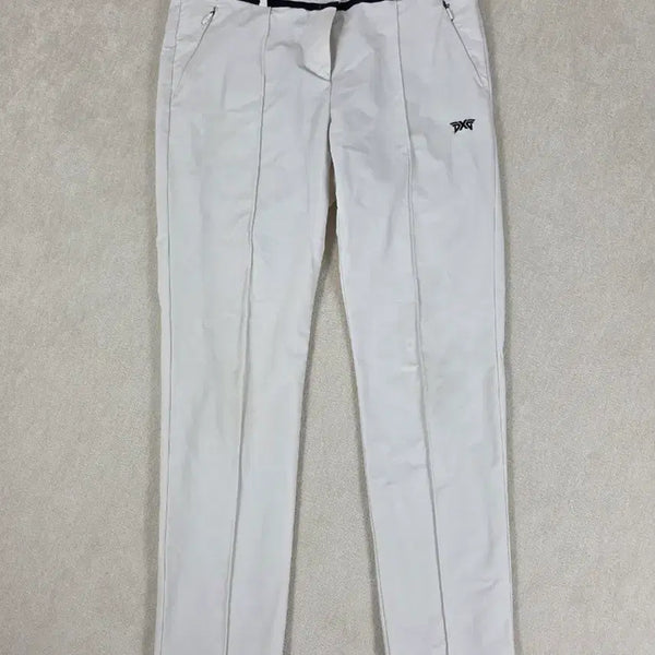 [BUNJANG] PXG Golf Colorblock Logo Slim Fit Straight Golf Pants / PXG 골프 웨이스트 배색 라인 자수 로고 일자 슬림 골프 팬츠