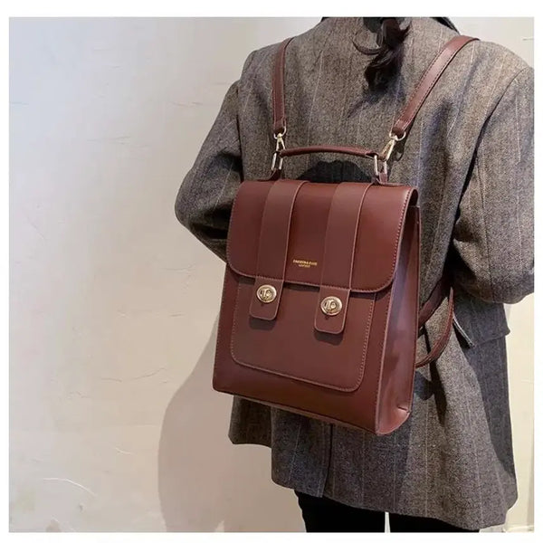 [BUNJANG] Classic Brown Women's Backpack / 클래식 브라운 여성 백팩