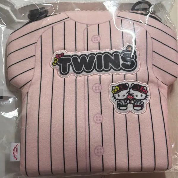[BUNJANG] LG Twins x Hello Kitty Collaboration Pouch Bag (Black) / 엘지트윈스 헬로키티 파우치백 (블랙핑크)