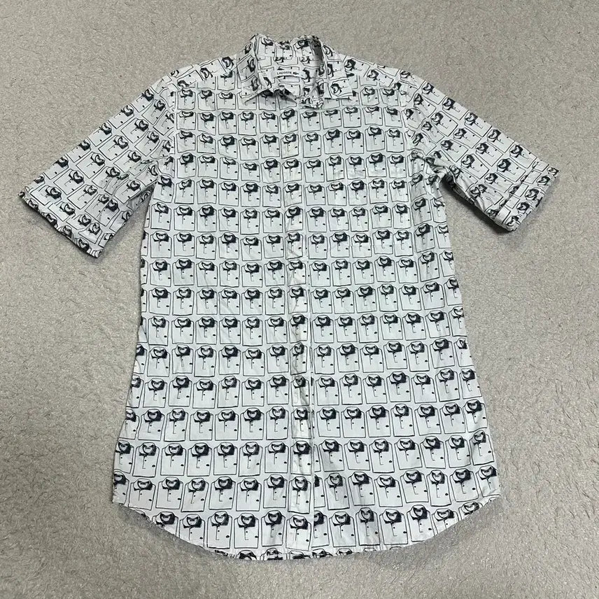 [BUNJANG] Lacoste Patterned Short-Sleeve Shirt Size 34 / 라코스테 반팔 셔츠 패턴 34