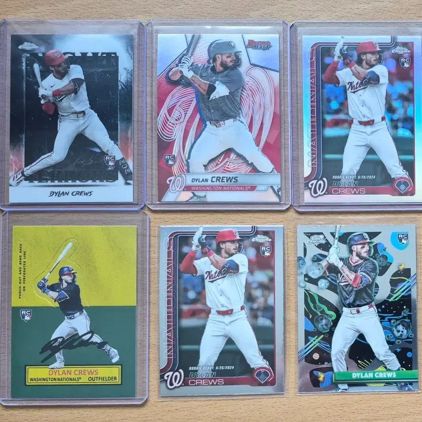 [BUNJANG] MLB Topps Chrome Star Chrome Dylan Crews Rookie Card Lot (6 Cards) / MLB 탑스크롬, 바우만 워싱턴 딜런 크루즈 루키카드 6장랏 판매합니다.