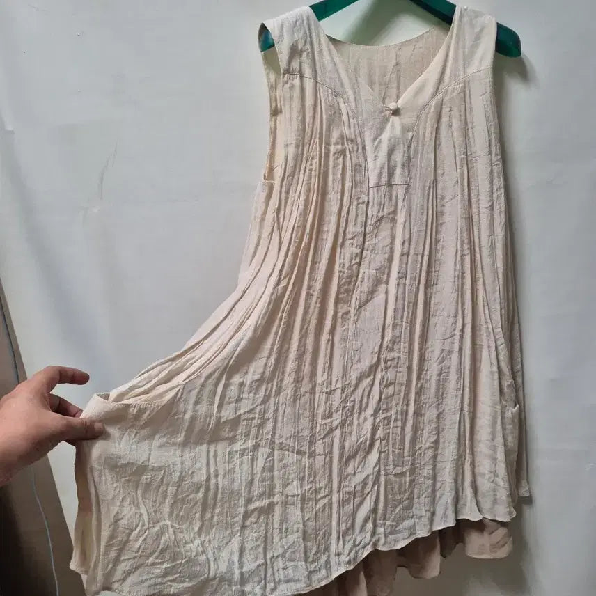[BUNJANG] Mint Midi Dress Beige M / 민트 미디원피스 베이지 M