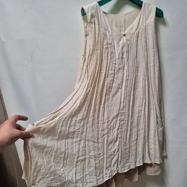 [BUNJANG] Mint Midi Dress Beige M / 민트 미디원피스 베이지 M