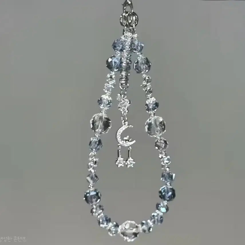 [BUNJANG] Moon & Star Crystal Keychain Bundle Set (3 pcs) / 달 별 크리스탈 키링 일괄 3개