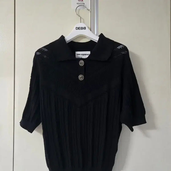 [BUNJANG] Karl Lagerfeld Knit Short Sleeve T-Shirt Size 95 / (최상급)칼 라거펠트 니트 반팔티 95 여