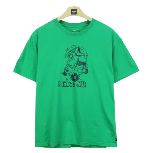 [BUNJANG] Nike SB Short Sleeve T-Shirt Green Size 100 / 22472 나이키 SB 반팔티 100 남자 캐주얼 티셔츠 브랜구제