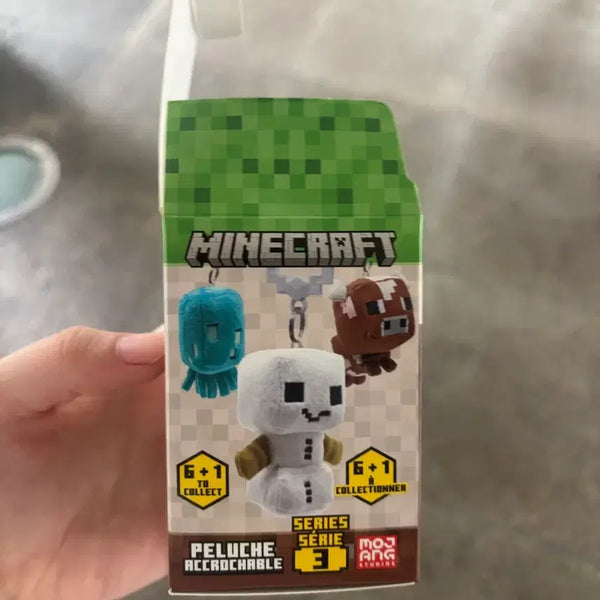 [BUNJANG] Minecraft Plush Keychain - Snowman, Wolf, Pumpkin Face Versions / 아트박스 마인크래프트 키링 마크 플러쉬 백행거3 눈사람 늑대