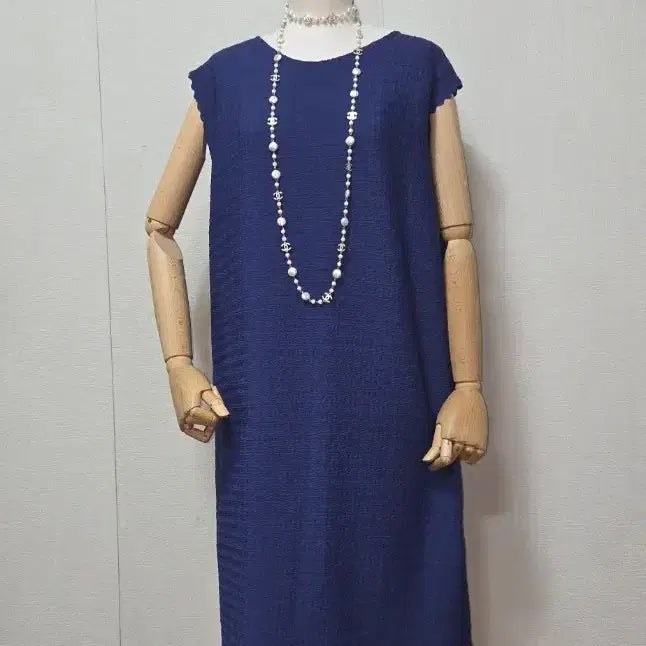 [BUNJANG] Pleated Navy Dress / 플리츠 블루네이비 원피스