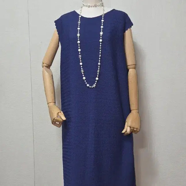 [BUNJANG] Pleated Navy Dress / 플리츠 블루네이비 원피스