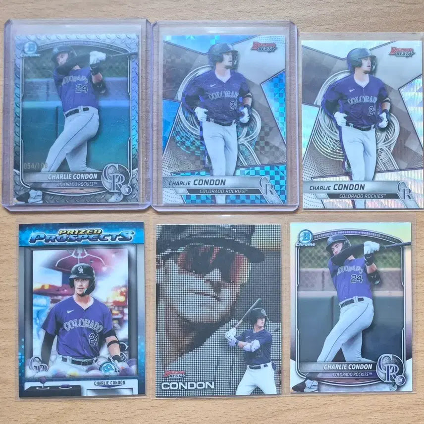 [BUNJANG] MLB Topps Charlie Condon Colorado Rockies Baseball Card Lot (6 Cards) / MLB 탑스, 바우만 콜로라도 찰리 콘돈 야구카드 6장랏 판매합니다.