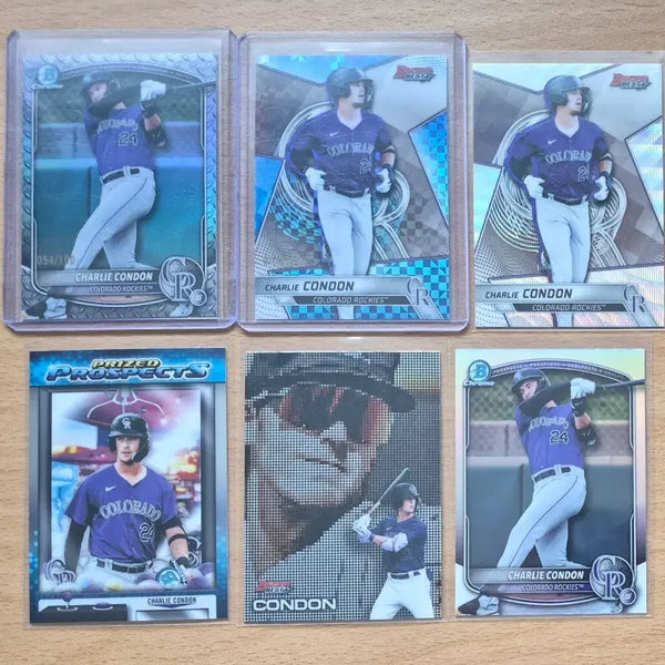 [BUNJANG] MLB Topps Charlie Condon Colorado Rockies Baseball Card Lot (6 Cards) / MLB 탑스, 바우만 콜로라도 찰리 콘돈 야구카드 6장랏 판매합니다.