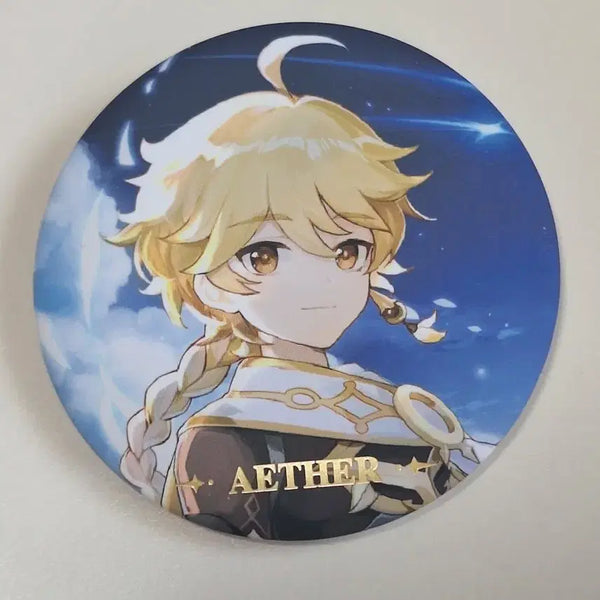 [BUNJANG] Genshin Impact Aether/Lumine Can Badge / 원신 아이테르/남행자 캔뱃지