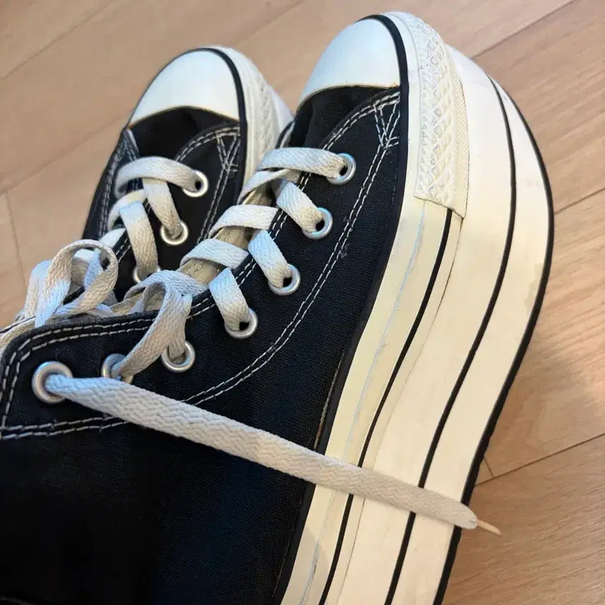[BUNJANG] Converse Platform High-Top Sneakers Black / 컨버스 통굽 하이탑 플랫폼 스니커즈 블랙