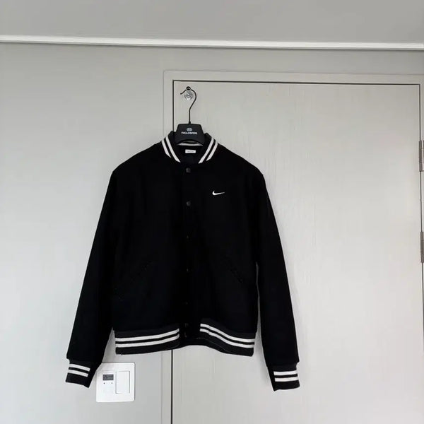 [BUNJANG] Nike Varsity Jacket Black (Size M) / 나이키 바시티 자켓