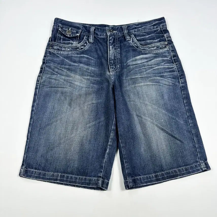 [BUNJANG] Vintage Washed Denim Shorts (30-inch) / VTG 빈티지 워싱 데님 반바지팬츠 (30인치)