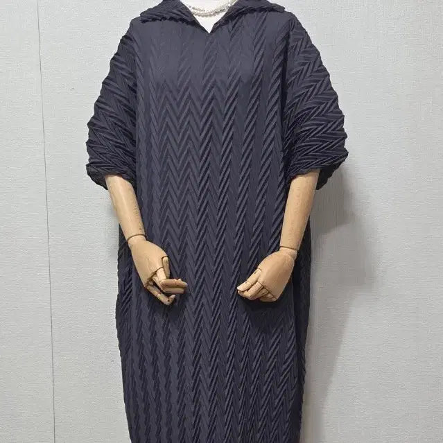 [BUNJANG] Pleated Gray Dress / 플리츠 그레이 원피스