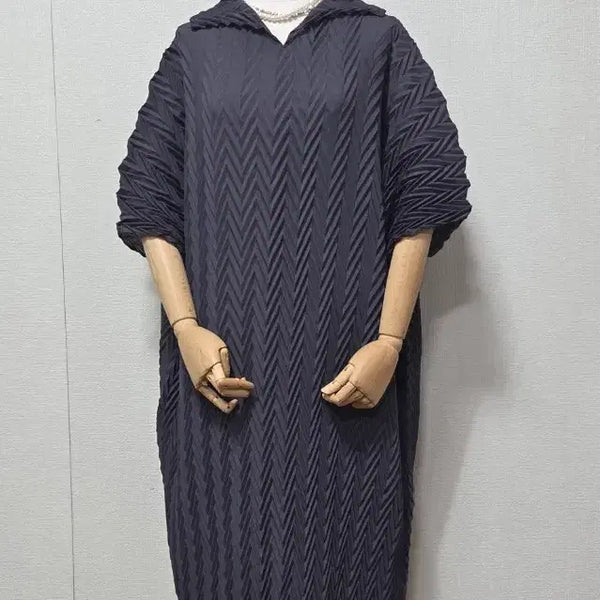 [BUNJANG] Pleated Gray Dress / 플리츠 그레이 원피스