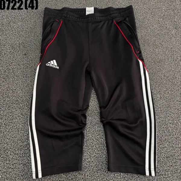 [BUNJANG] Adidas Three-Stripes 7-Point Training Pants Black / 아디다스 삼선 7부 트레이닝 바지 블랙 0722