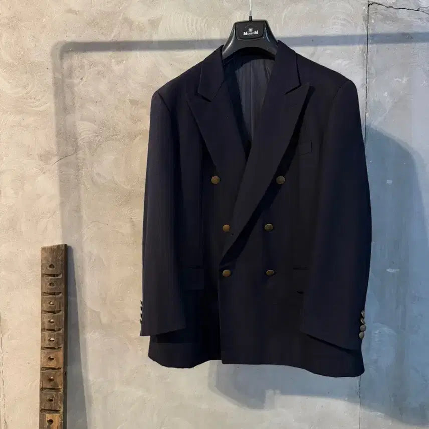 [BUNJANG] Tenjin Menswear Shop Gold Button Double-Breasted Blazer Jacket (Size 100) / 텐진 맨즈웨어 샵 금장 블레이저 남성100