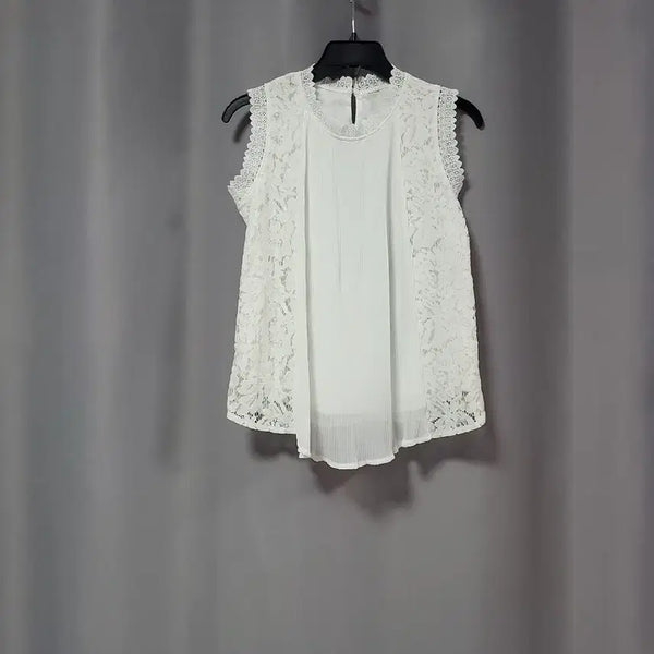 [BUNJANG] Lace Pleated Blouse / 레이스 플리츠 블라우스
