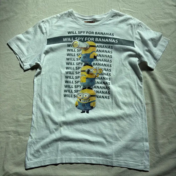 [BUNJANG] Despicable Me 2 Banana Minions Graphic T-Shirt XL / Despicable Me2 바나나 미니언즈 반팔 티셔츠 XL