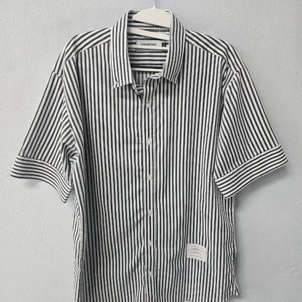 [BUNJANG] Thom Browne Striped Short Sleeve Shirt / 톰브라운 반팔 셔츠 스트라이프