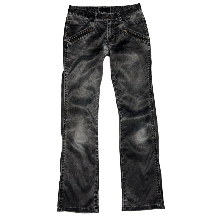 [BUNJANG] INCEDE Zipper Detail Pigment Washing Bootcut Pants / 앙세드 지퍼 디테일 피그먼트 워싱 부츠컷 팬츠