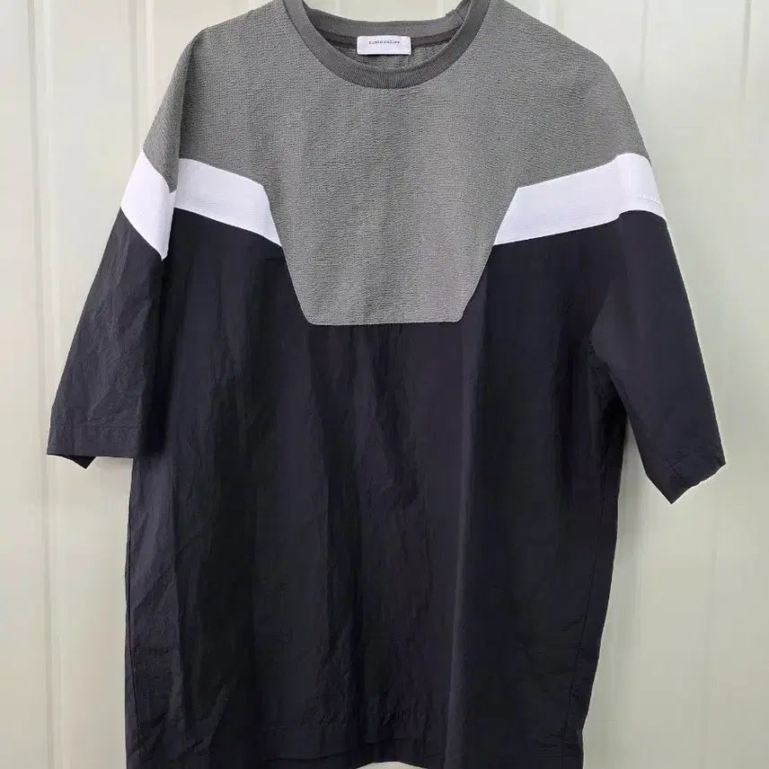 [BUNJANG] Customellow Colorblock Short-Sleeve T-Shirt / 커스텀멜로우 배색 반팔 티셔츠 38/00