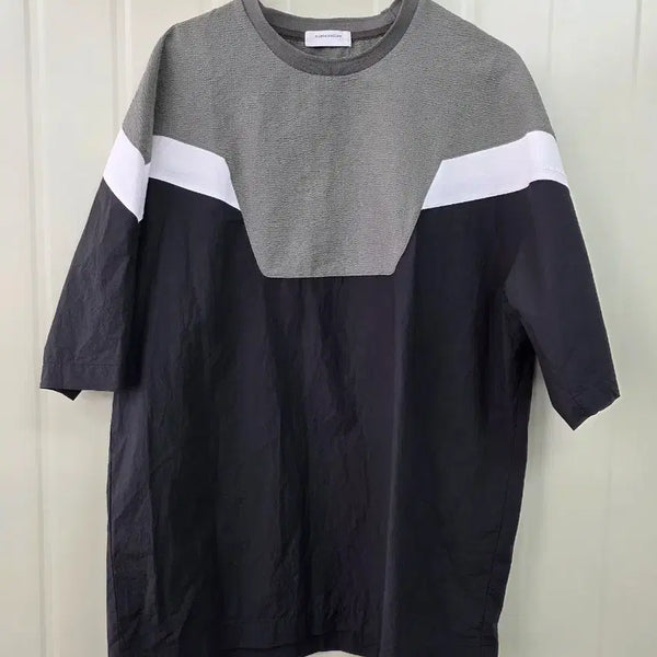 [BUNJANG] Customellow Colorblock Short-Sleeve T-Shirt / 커스텀멜로우 배색 반팔 티셔츠 38/00