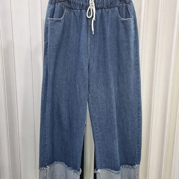 [BUNJANG] Distressed Hem Denim Pants / 청바지 밑단 헤짐 포인트 데님 팬츠