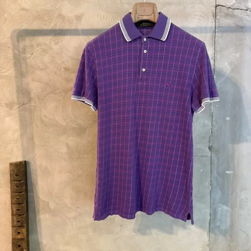 [BUNJANG] Etro Purple Tone Short Sleeve T-Shirt Men's 95 / 에트로 PK 반팔티셔츠 남성95
