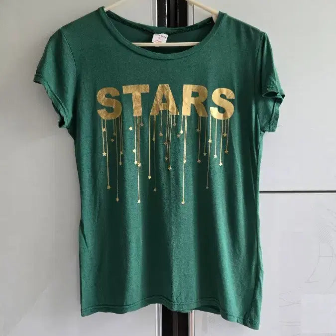 [BUNJANG] Korean Made Green Short Sleeve T-Shirt Size S / 국산 반팔 티셔츠  녹색 55 S 거의새것