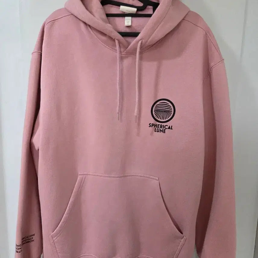 [BUNJANG] H&M L.O.G.G. Pink Graphic Hoodie XL / H&M L.O.G.G. 핑크색 후드티 XL