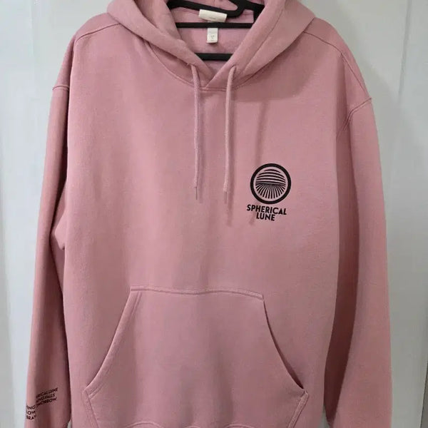 [BUNJANG] H&M L.O.G.G. Pink Graphic Hoodie XL / H&M L.O.G.G. 핑크색 후드티 XL