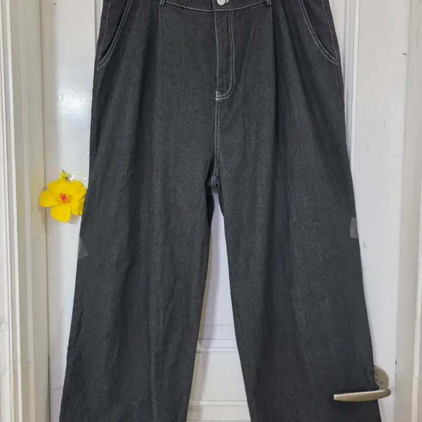 [BUNJANG] Wide Leg Jeans - Trendy Fit / 봄 여름 가을  요즘유행하는  와이드  핏이이쁜  와이드 청통바지    깨끗해요  허리36