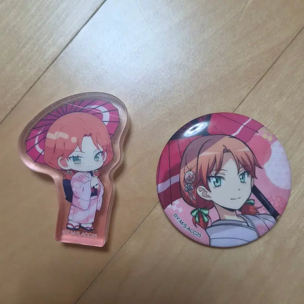 [BUNJANG] Assassination Classroom Rinka Hayami Acrylic Stand & Badge Set / 암살교실 하야미 린카 아크릴 스탠드 뱃지 세트