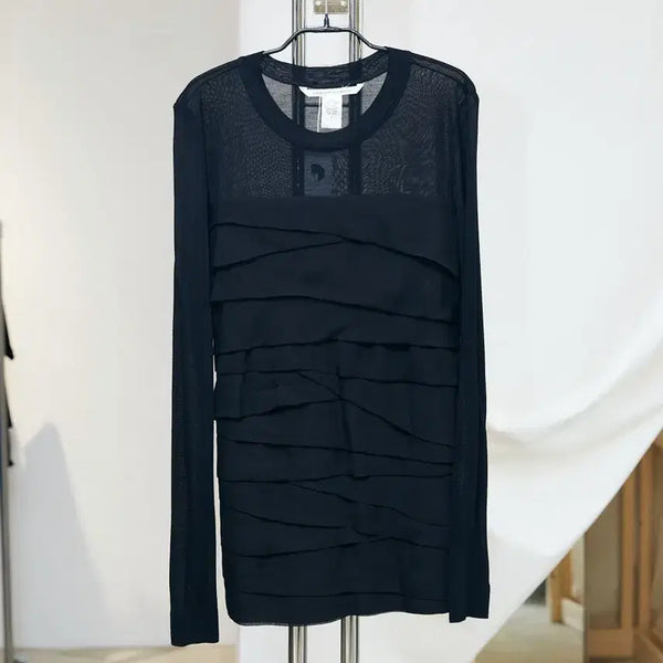 [BUNJANG] Diane von Furstenberg Viscose Silk Long Sleeve T-Shirt / 다이앤본퍼스텐버그 비스코스 실크 롱슬리브 티셔츠