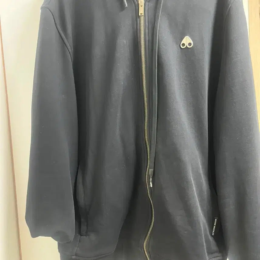 [BUNJANG] Mooch Nkle Black Hoodie Zip-up / 무스너클 블랙 후드 집업