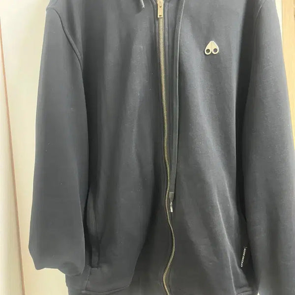[BUNJANG] Mooch Nkle Black Hoodie Zip-up / 무스너클 블랙 후드 집업